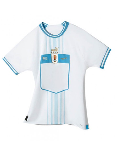 Uruguay Replika Borta Kläder VM 2022 Kortärmad